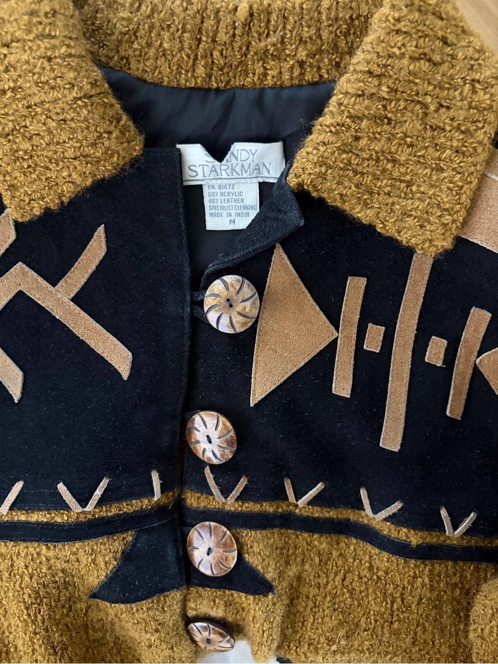 Vintage Sandy Starkman Southwestern Crop Jacket M - Picture 5 of 6
